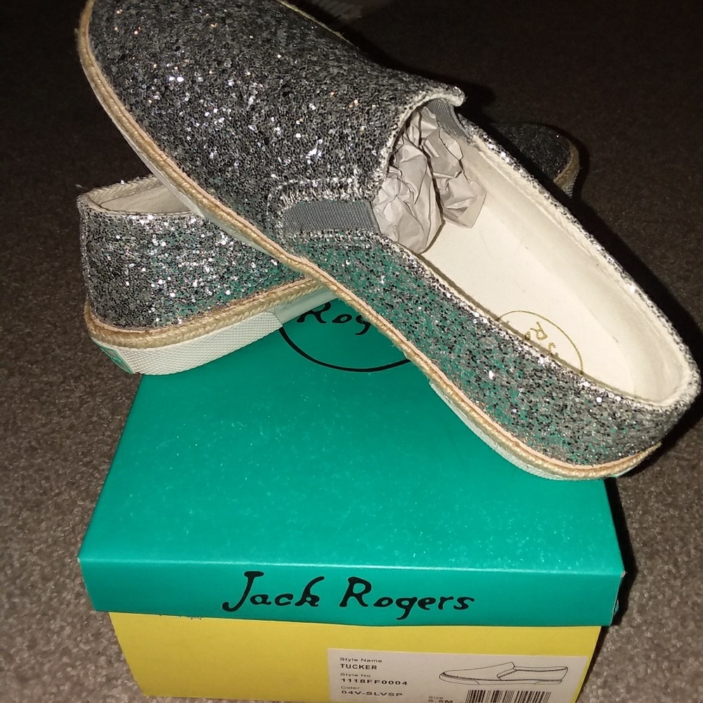 Jack Rogers (Tucker) silver glitter
